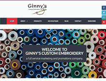 Tablet Screenshot of ginnyscustomembroidery.com